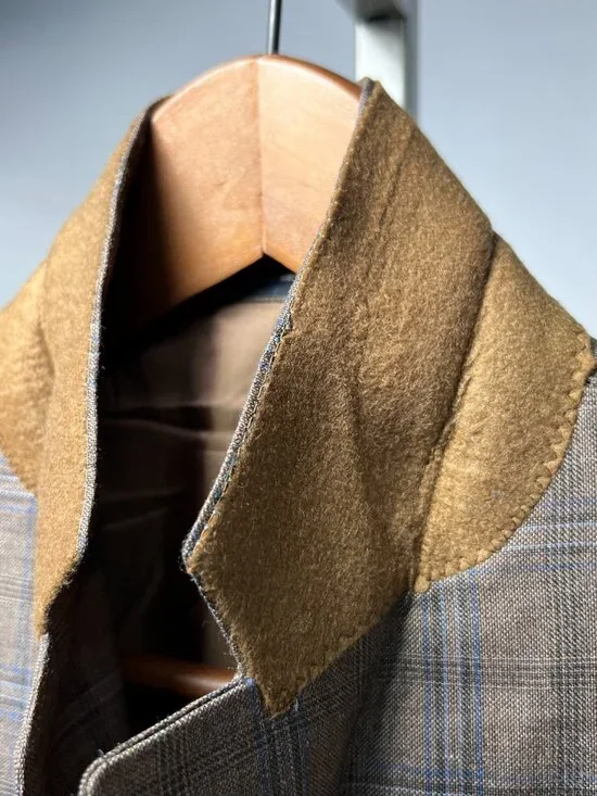 NWT WALTER MORTON 40R Plaid Brown/Blue/Black 2 Btn 97%Wool/3%Cashmere Blazer - Picture 4 of 9